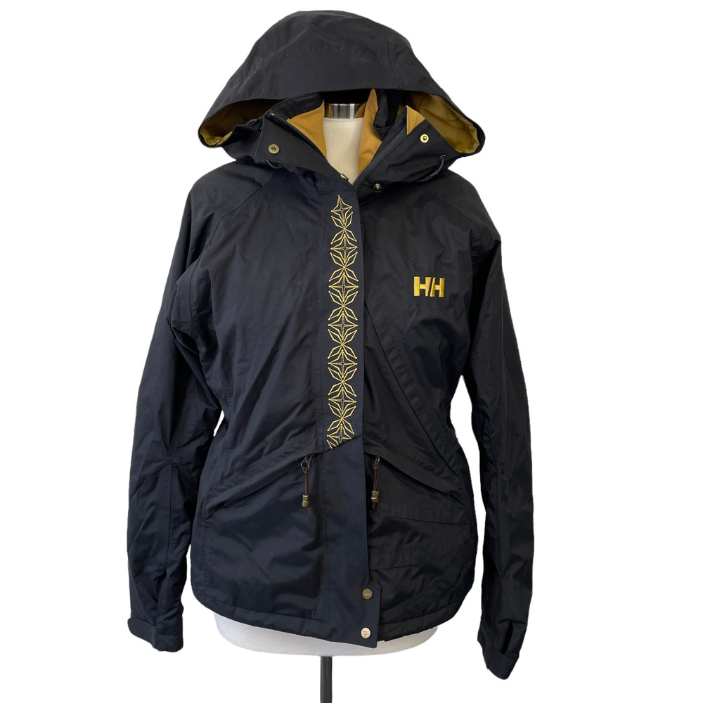 Helly Hansen Women's Medium Black Hooded Full Zip Ski Snowboarding Jacket